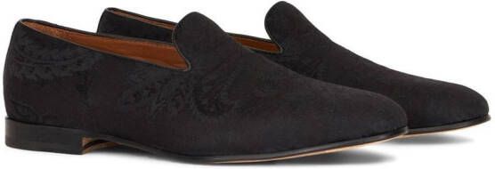 ETRO Loafers met paisley-jacquard Bruin