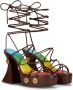 ETRO Sandalen met bandjes en plateauzool Bruin - Thumbnail 2