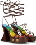 ETRO Sandalen met bandjes en plateauzool Bruin - Thumbnail 2