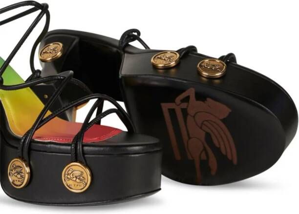 ETRO Sandalen met bandjes en plateauzool Zwart