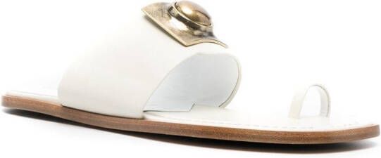 ETRO Crown Me leren sandalen Wit