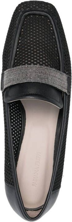 Fabiana Filippi Loafers met mesh Zwart