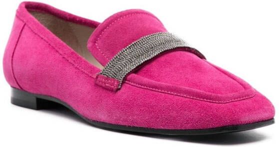 Fabiana Filippi Suède loafers Roze