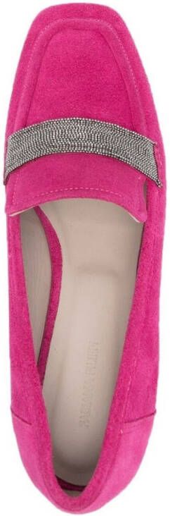 Fabiana Filippi Suède loafers Roze