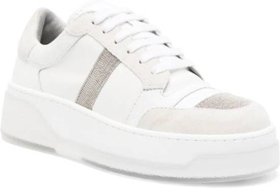 Fabiana Filippi Sneakers met glitterdetail Wit