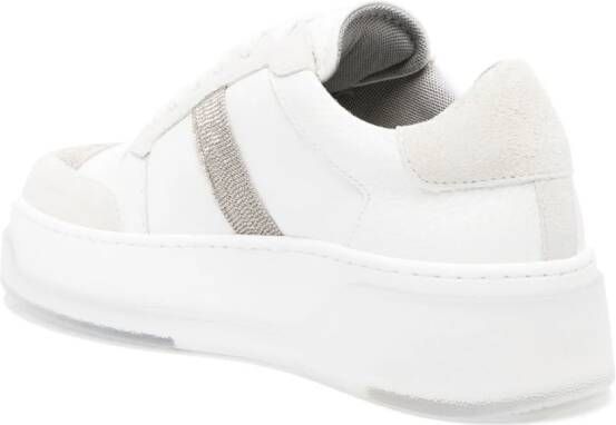 Fabiana Filippi Sneakers met glitterdetail Wit