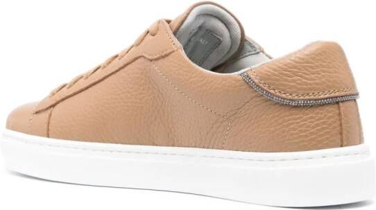 Fabiana Filippi Leren sneakers Bruin