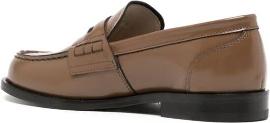 Fabiana Filippi Leren loafers Bruin