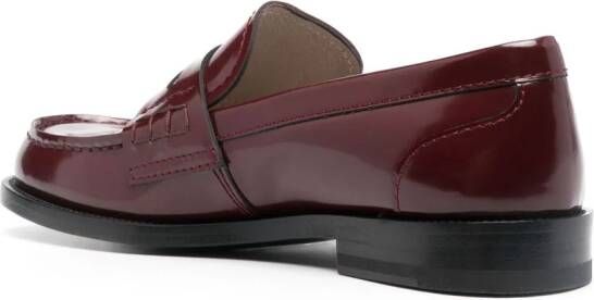 Fabiana Filippi Leren loafers Rood