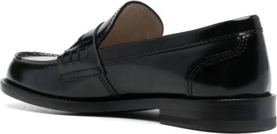 Fabiana Filippi Leren loafers Zwart