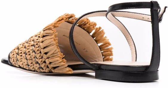 Fabiana Filippi Leren sandalen Beige