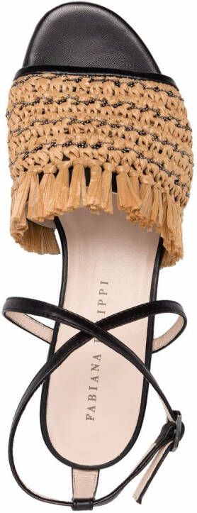 Fabiana Filippi Leren sandalen Beige
