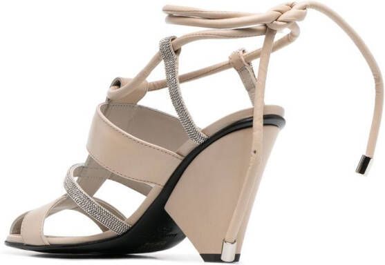 Fabiana Filippi Leren sandalen Beige