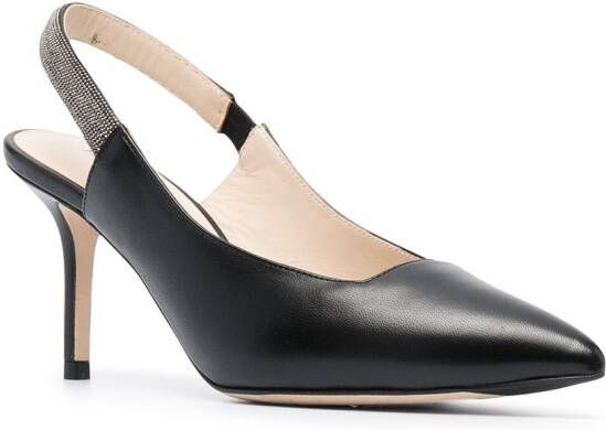 Fabiana Filippi Leren slingback pumps Zwart