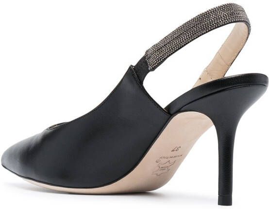 Fabiana Filippi Leren slingback pumps Zwart
