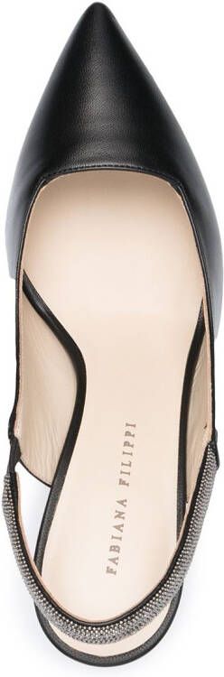 Fabiana Filippi Leren slingback pumps Zwart