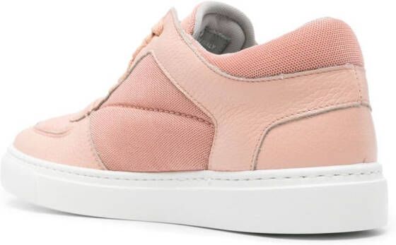 Fabiana Filippi Leren sneakers met mesh vlakken Roze