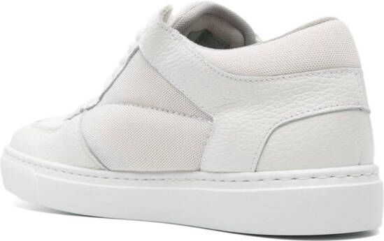 Fabiana Filippi Leren sneakers met mesh vlakken Wit