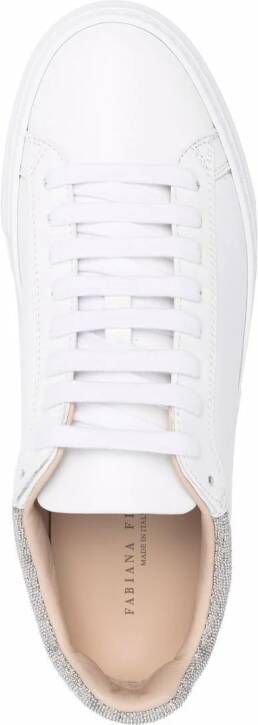 Fabiana Filippi Leren sneakers Wit