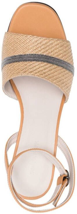 Fabiana Filippi open-tone sandalen Beige