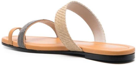 Fabiana Filippi Slippers met open neus Beige