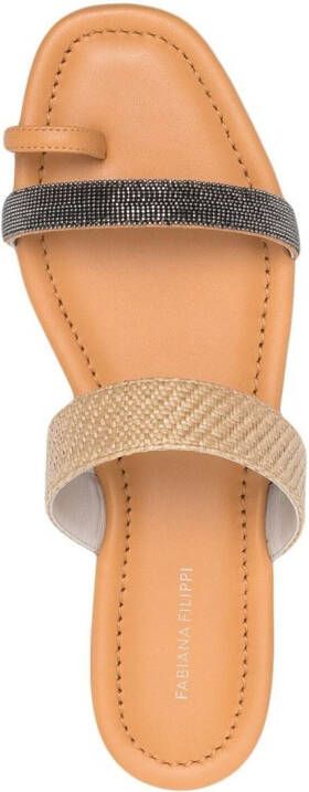 Fabiana Filippi Slippers met open neus Beige