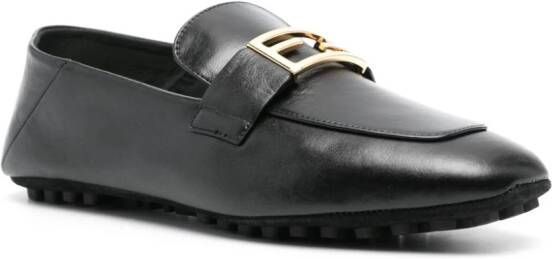 FENDI Baguette leren loafers Zwart