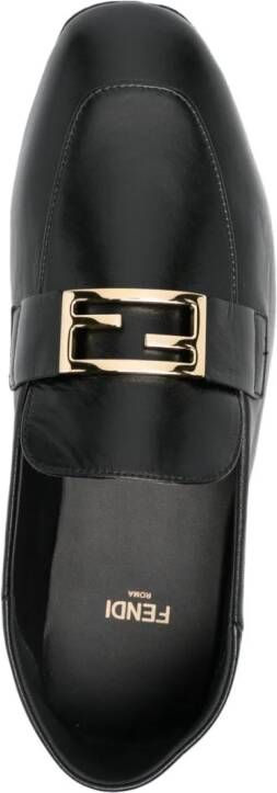 FENDI Baguette leren loafers Zwart