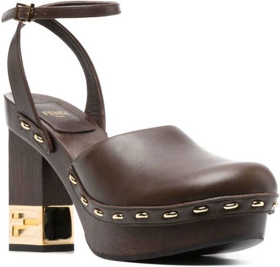 FENDI Leren pumps Bruin