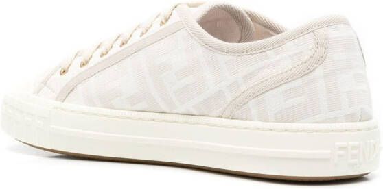 FENDI Domino sneakers met FF patroon Beige