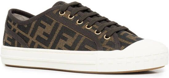 FENDI Domino sneakers met FF patroon Bruin