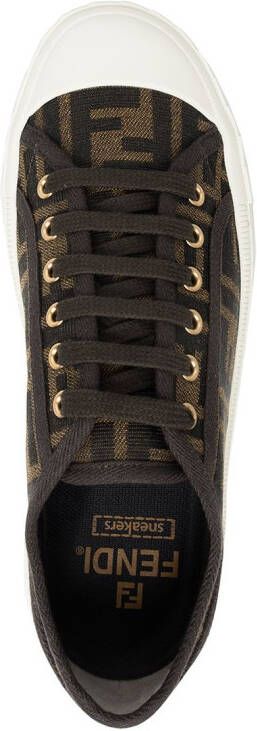 FENDI Domino sneakers met FF patroon Bruin
