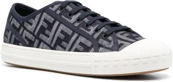FENDI Domino sneakers met monogram Blauw