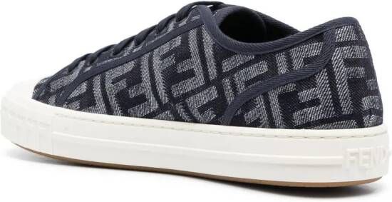 FENDI Domino sneakers met monogram Blauw