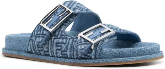 FENDI Feel denim sandalen Blauw