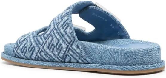 FENDI Feel denim sandalen Blauw