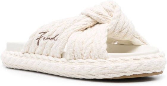 FENDI Feel sandalen met geknoopt detail Wit