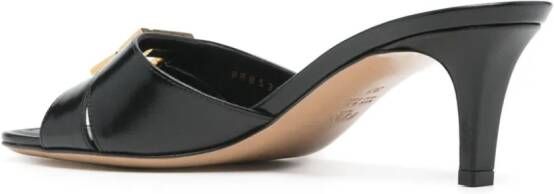 FENDI Ffold 55mm leather mules Zwart