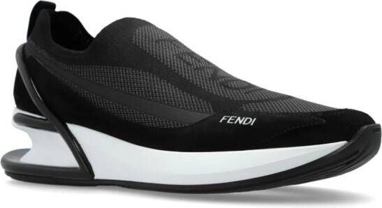FENDI First 1 sneakers met panelen Zwart