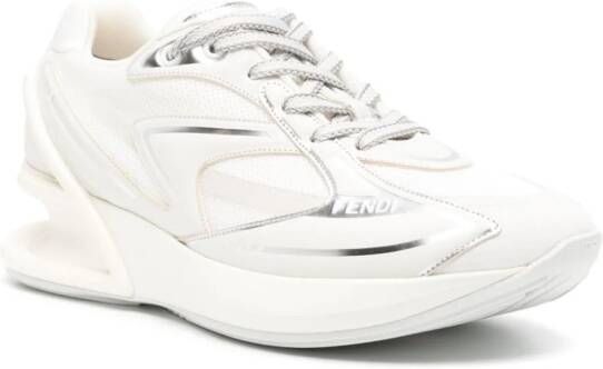 FENDI First 1 sneakers met leren vlakken Wit