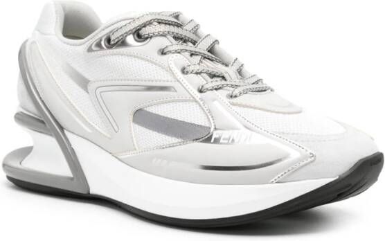FENDI First 1 sneakers met leren vlakken Wit