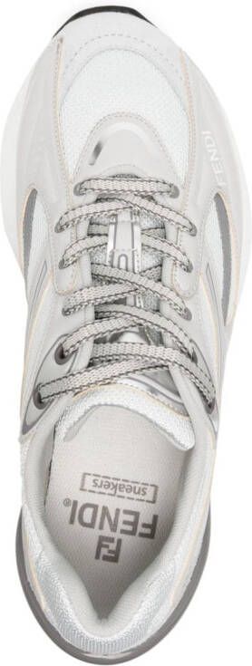 FENDI First 1 sneakers met leren vlakken Wit