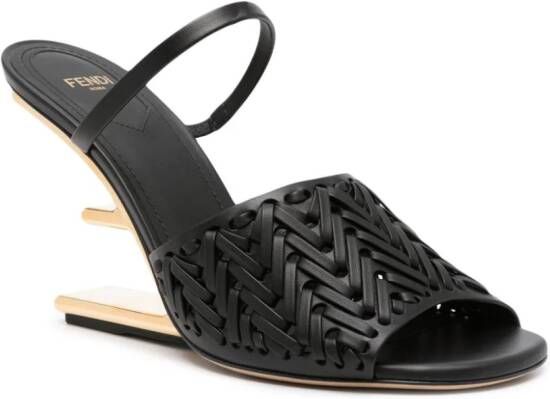 FENDI First leren sandalen Zwart