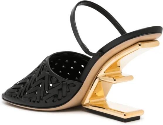 FENDI First leren sandalen Zwart