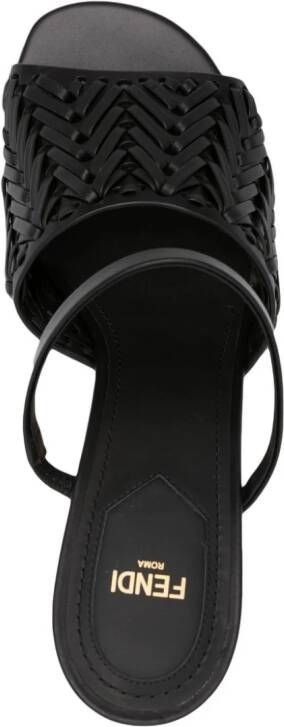 FENDI First leren sandalen Zwart