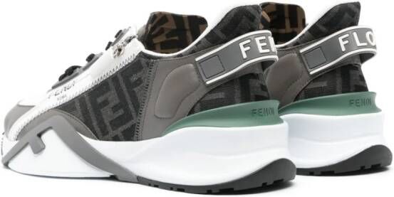 FENDI Flow sneakers met FF-logo jacquard Wit