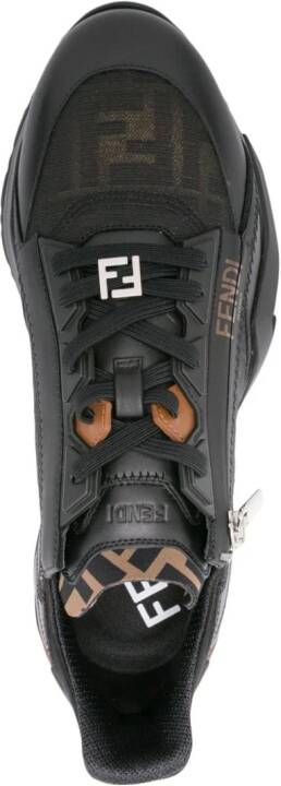 FENDI Flow sneakers met jacquard Zwart