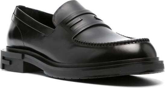 FENDI Frame leren loafers Zwart