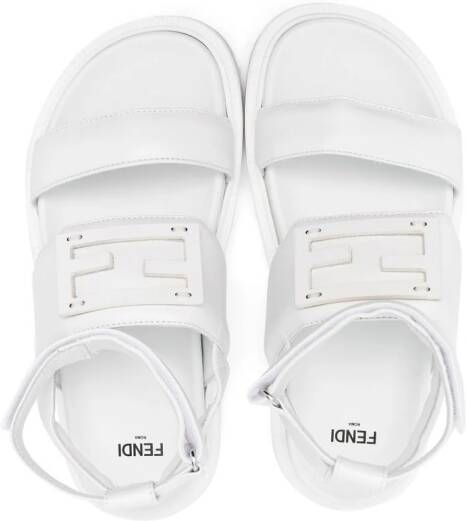 Fendi Kids Chunky sandalen Wit