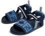 Fendi Kids Denim sandalen Blauw - Thumbnail 4